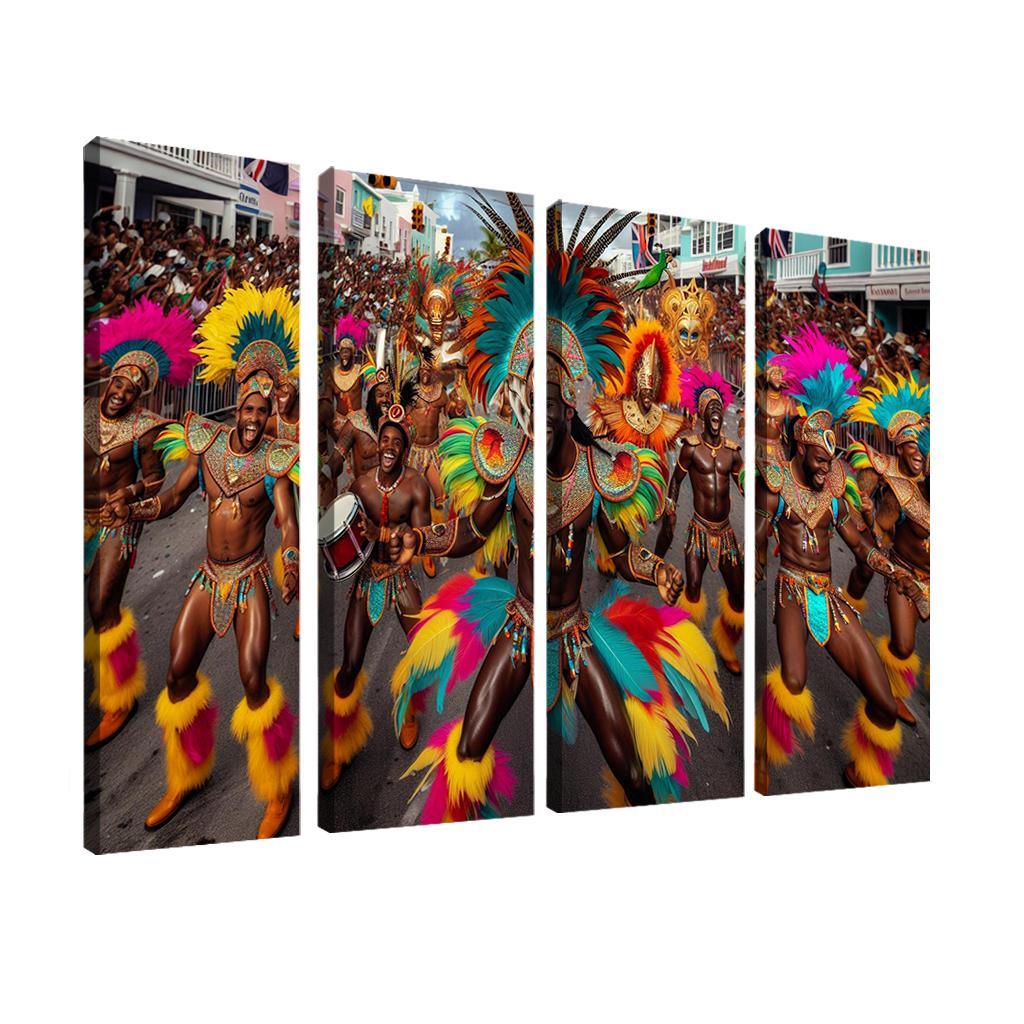 Junkanoo Parade - Bahamas Canvas Paintings Frame