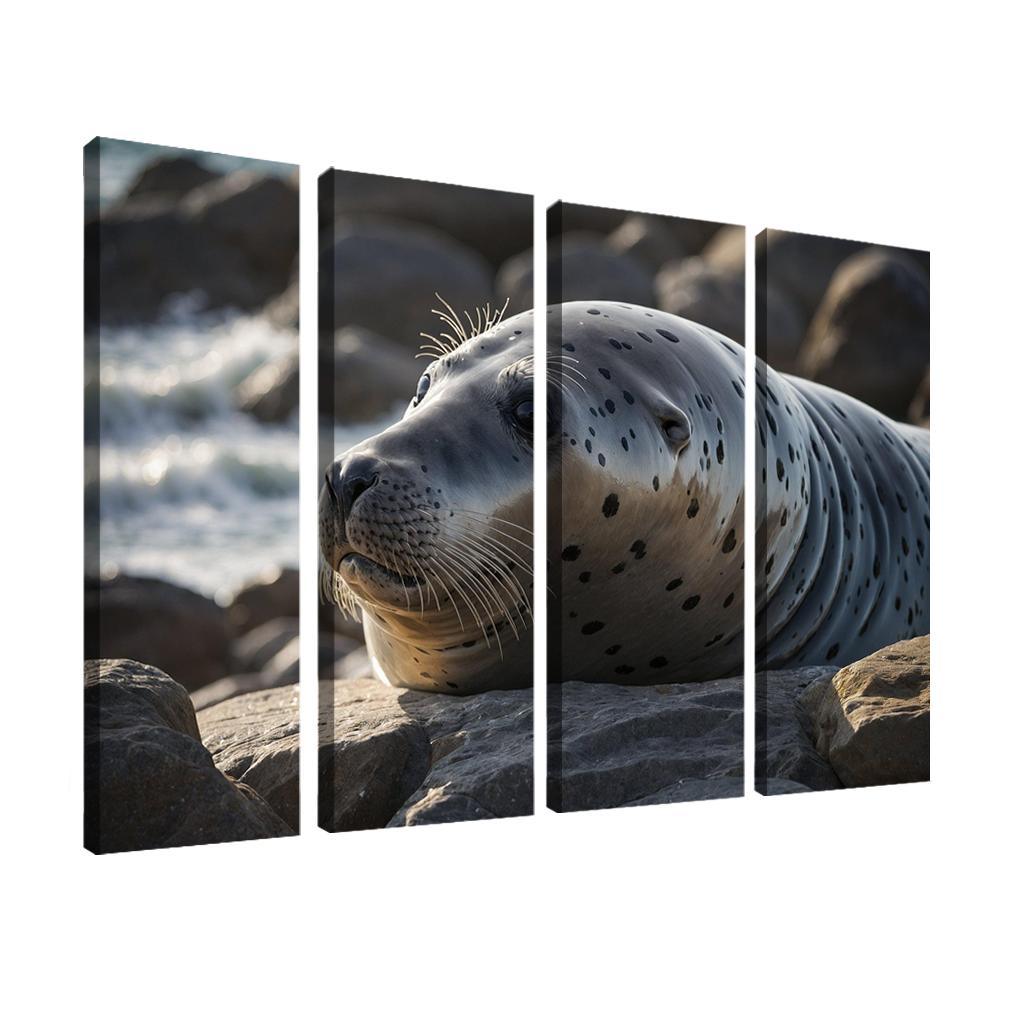 The Majestic Gray Seal Charismatic Resident Of The Coast Modern Paintings Frame