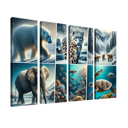 Silent Stories The Plight Of Endangered Species Multi-panel Paintings
