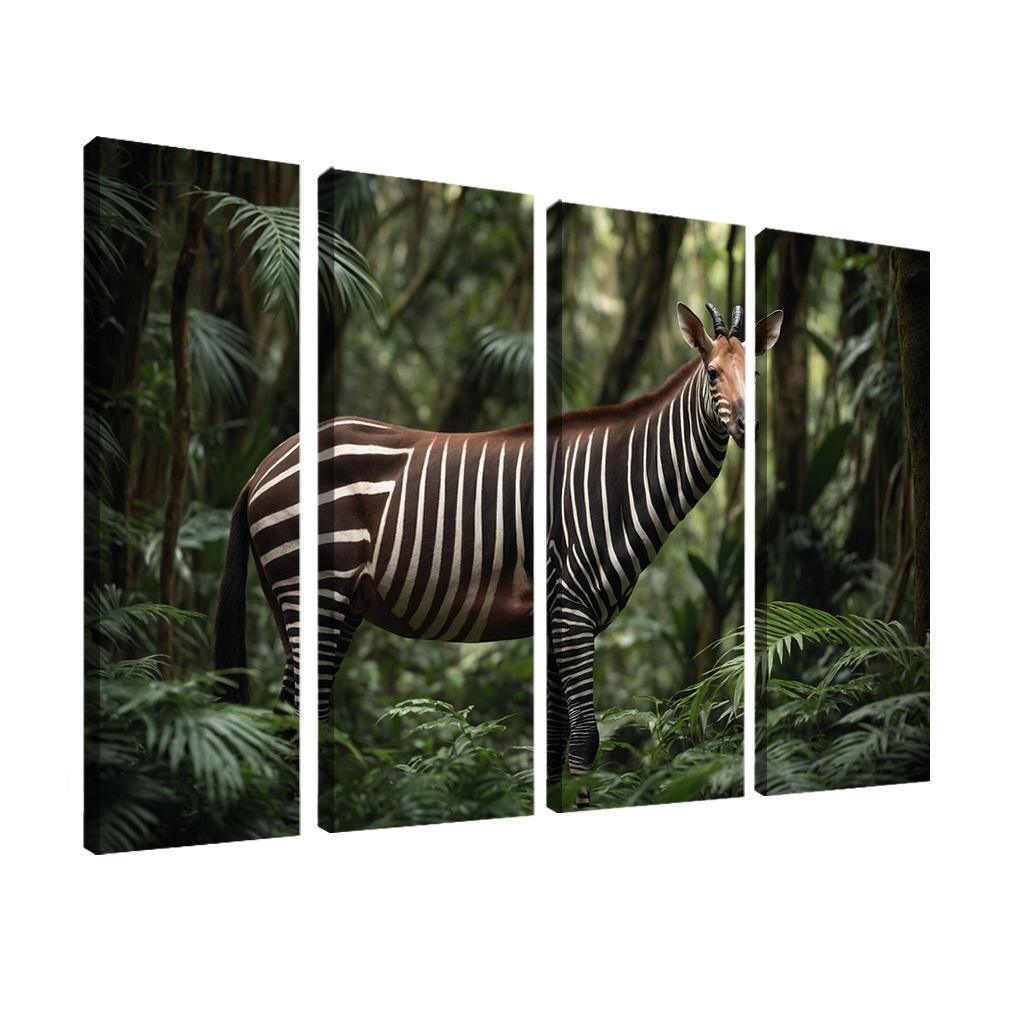 The Unique Okapi In The African Forests Framed Paintings
