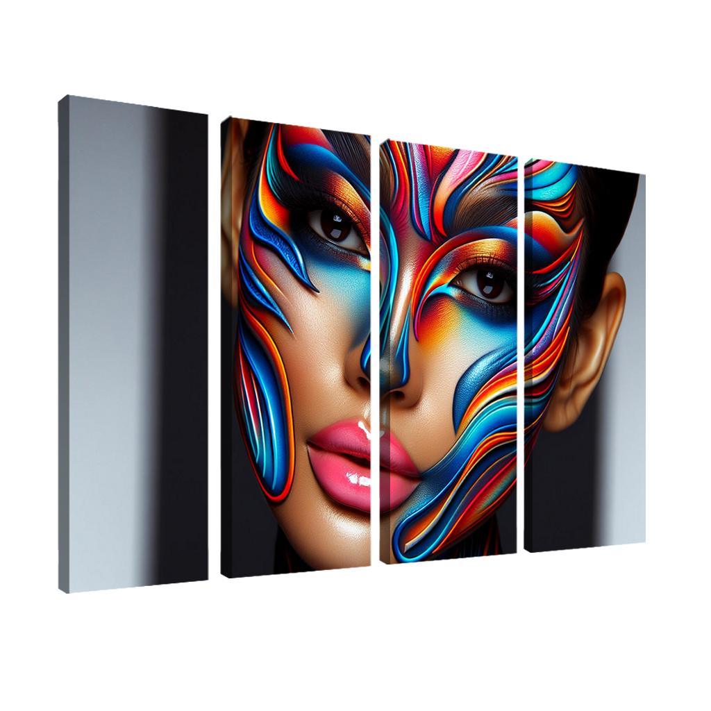Sculptural Makeup Artistic Beauty Statements Multi-panel Paintings