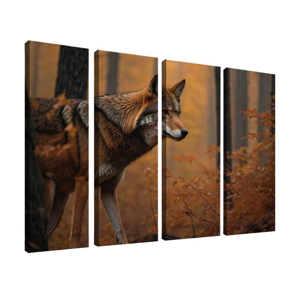 The Rare Red Wolf Shadow Of The Southeastern Forests Modern Paintings Frame