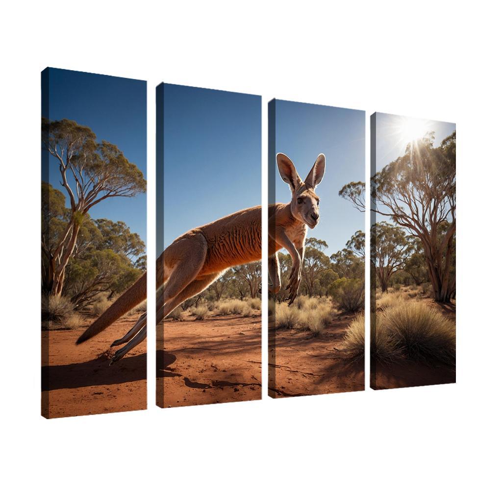 The Enigmatic Red Kangaroo Multi-panel Paintings