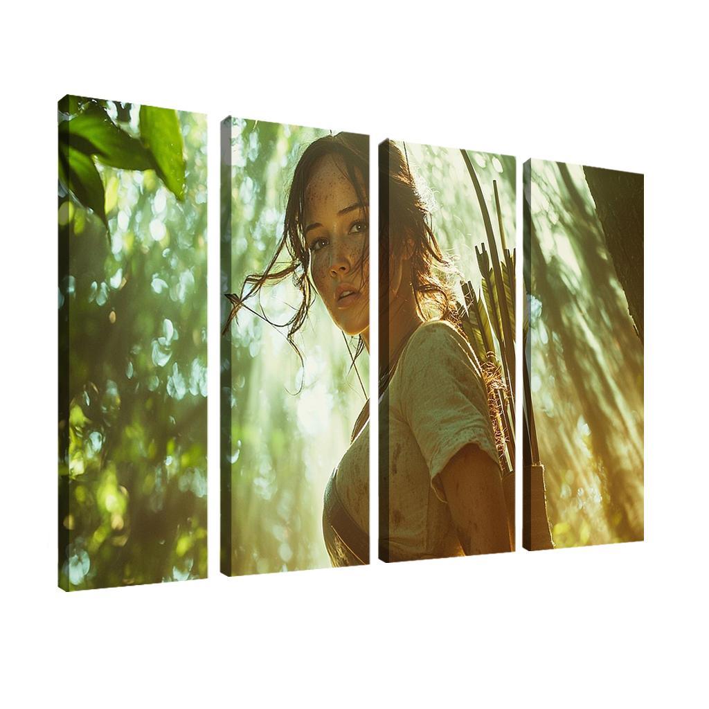 Jennifer Lawrence Fearless In The Hunger Games Arena Framed Paintings