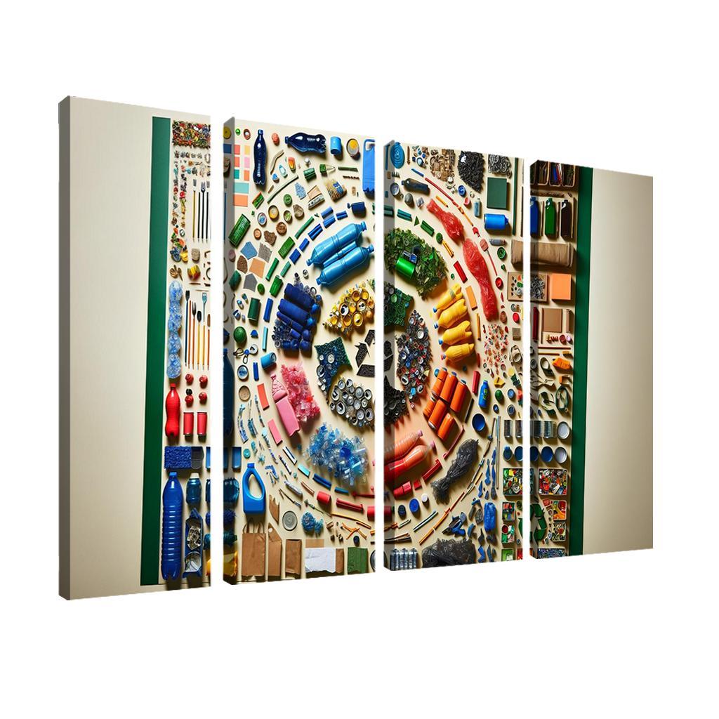 The Cycle Of Waste Advocating For A Circular Economy Multi-panel Paintings