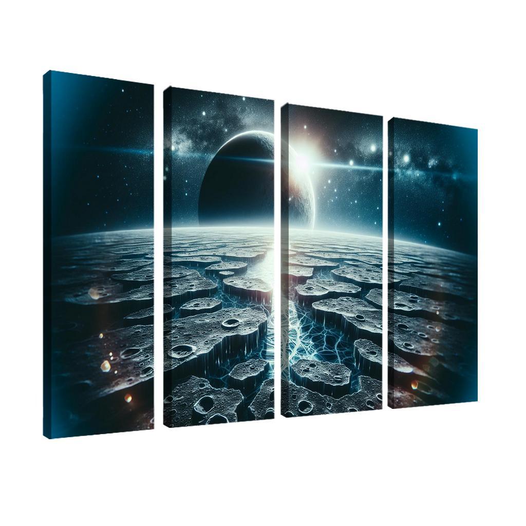 The Exploration Of Planetary Moons Abstract Paintings Frame