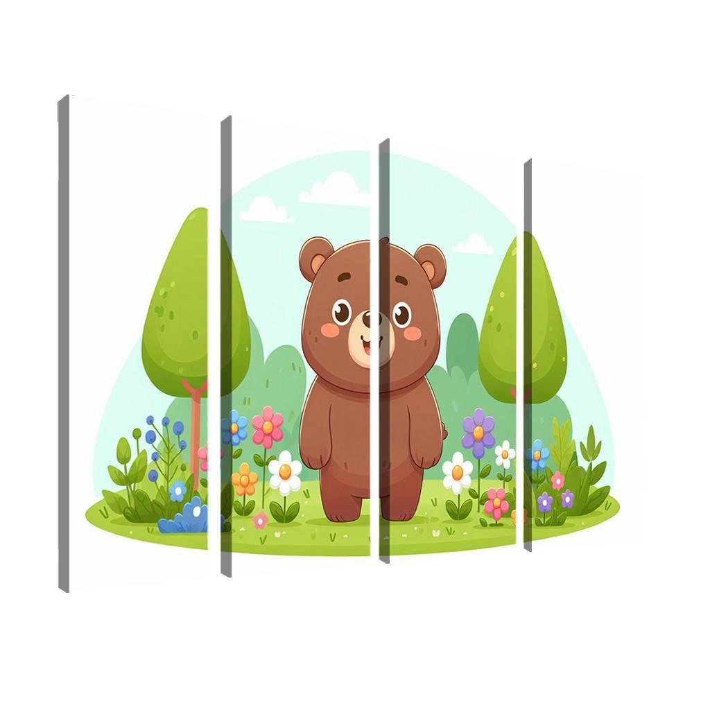 Brave Bear - Woodland Adventures Framed Paintings