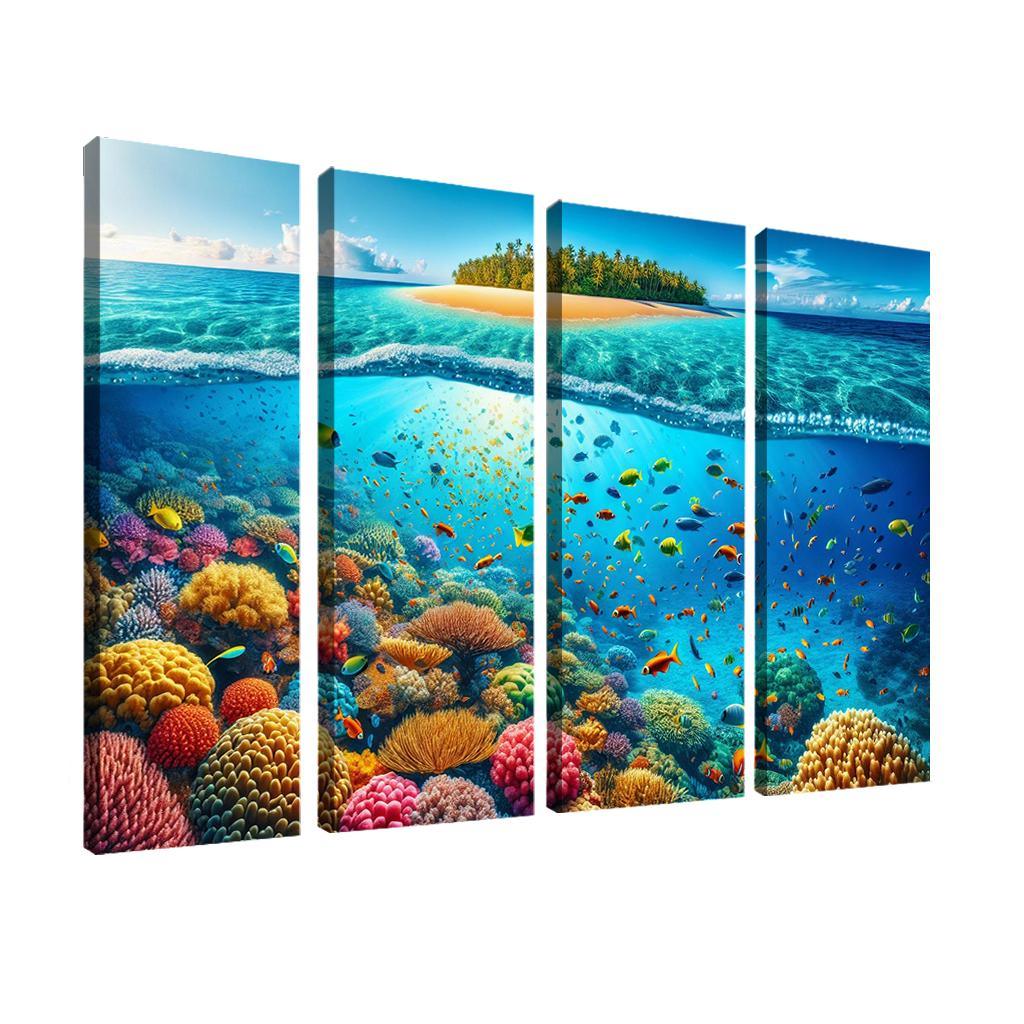 Coral Vista Underwater Wonderland Abstract Paintings Frame