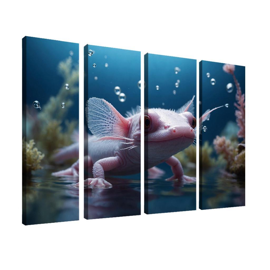 The Fascinating Axolotl Multi-panel Paintings