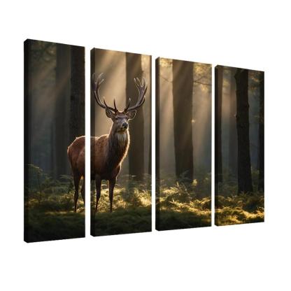 The Noble Red Deer Majestic Creature Of The Forest Oil Paintings Frame