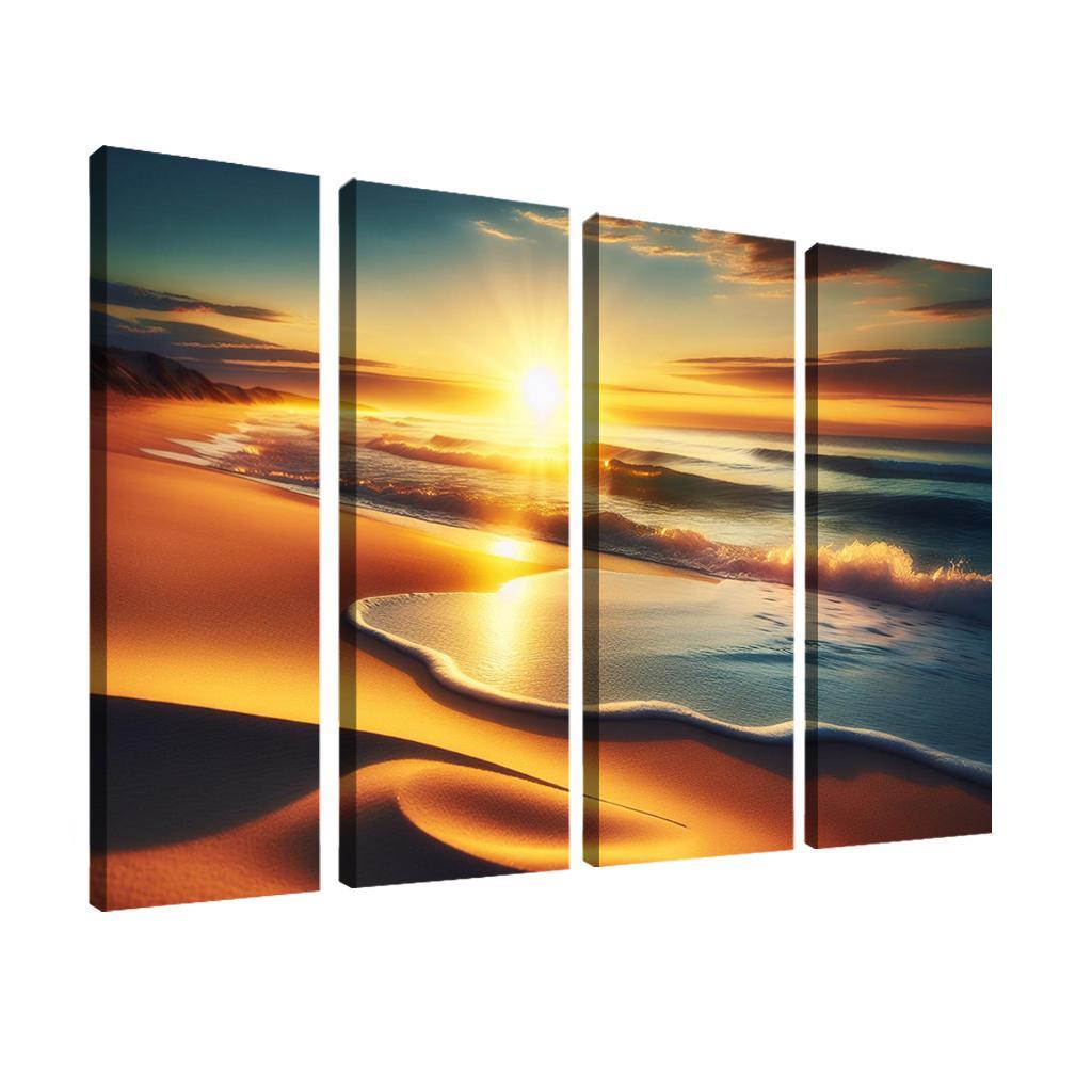 Golden Horizon Sunrise Spectacle Custom Paintings Frame