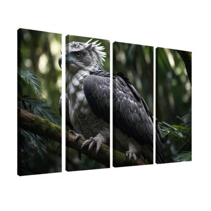 The Enchanting Harpy Eagle Ruler Of The Rainforest Canvas Paintings Frame