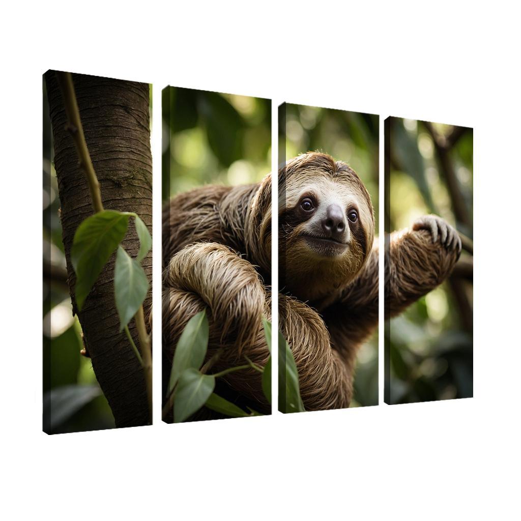 The Exotic Sloth Nature's Slow-moving Wonder Custom Paintings Frame