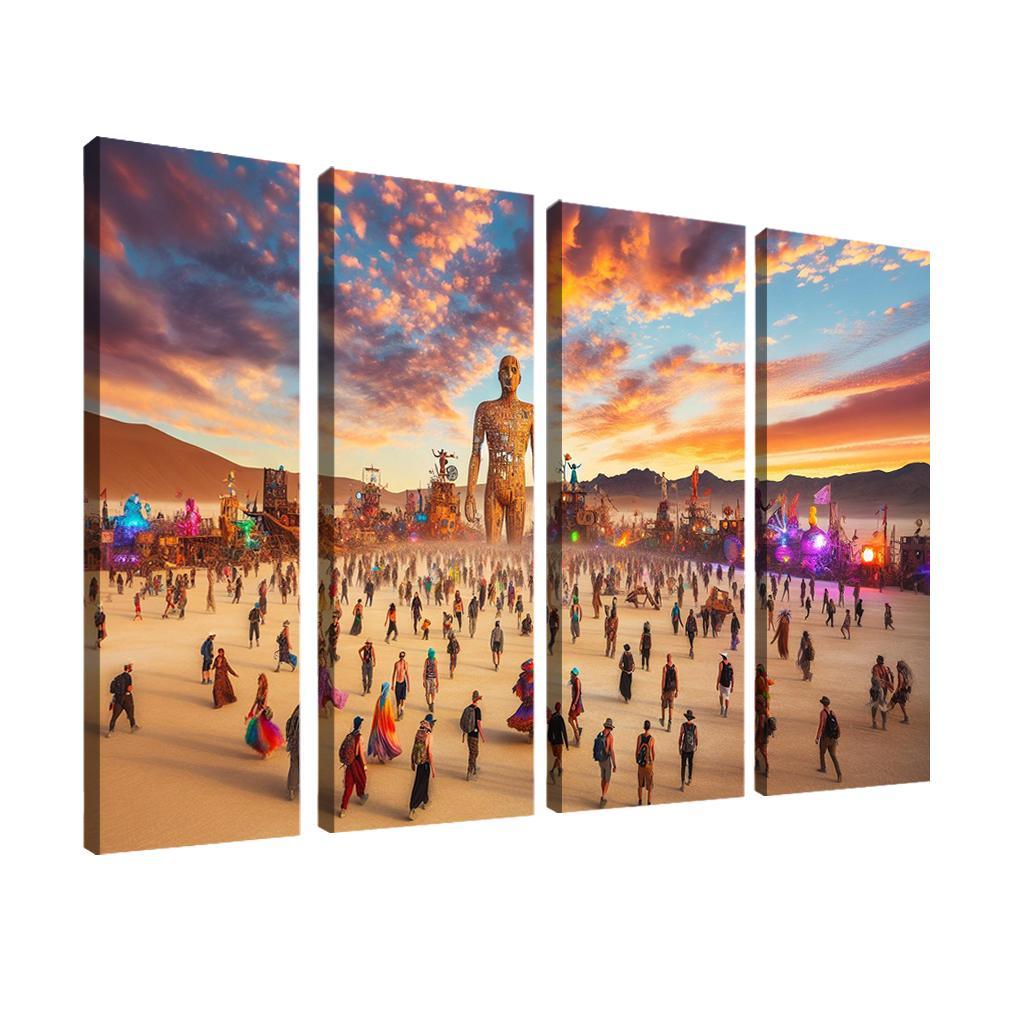 Burning Man - Usa Framed Paintings