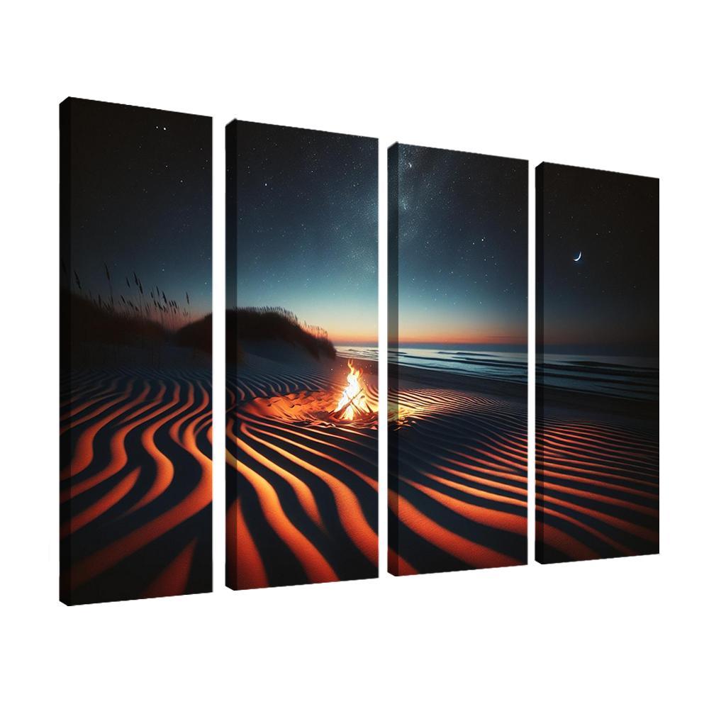 Starlight Beach Nighttime Magic Custom Paintings Frame