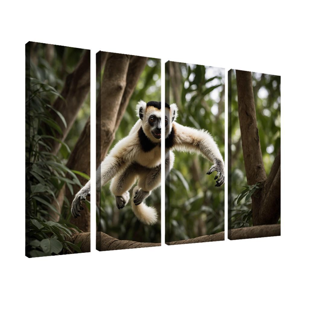 The Majestic Sifaka The Dancing Lemur Framed Paintings