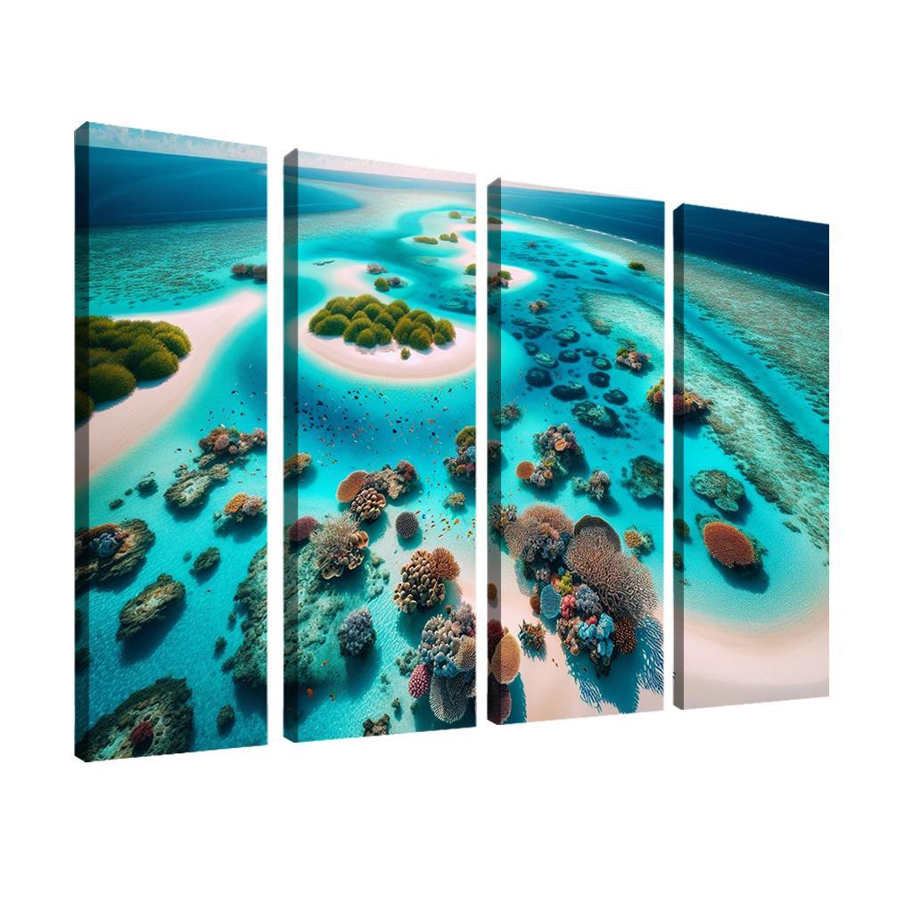 Aquamarine Lagoon Idyllic Snorkeling Retreat Premium Artwork Frames