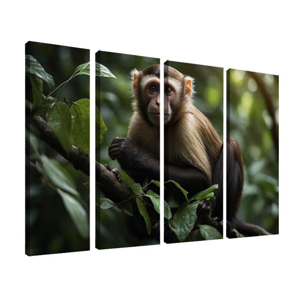 The Playful Capuchin Monkey Intelligent Trickster Premium Artwork Frames