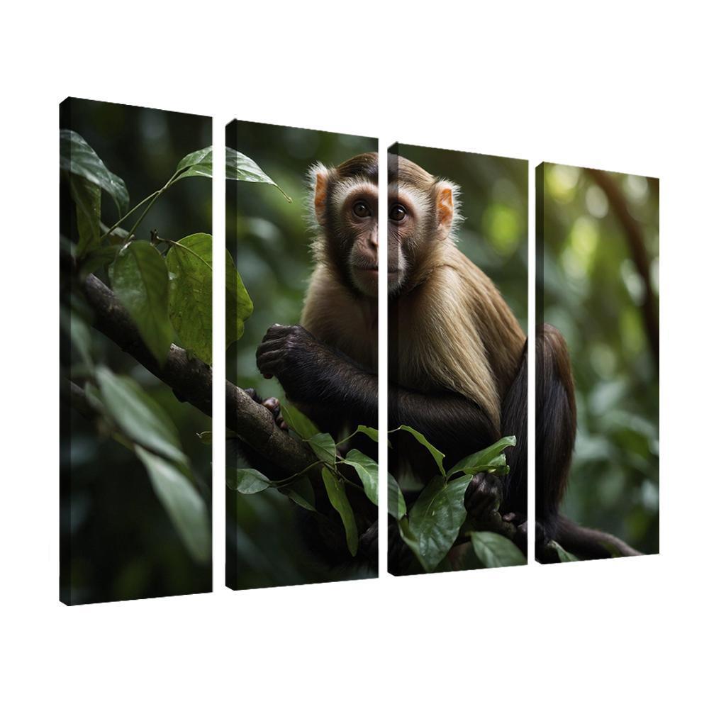The Playful Capuchin Monkey Intelligent Trickster Premium Artwork Frames