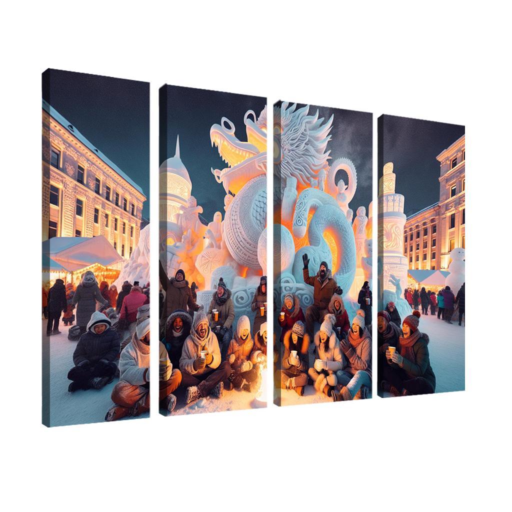 Sapporo Snow Festival Canvas Paintings Frame