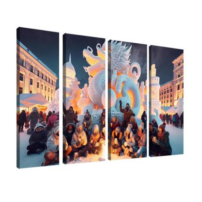 Sapporo Snow Festival Canvas Paintings Frame