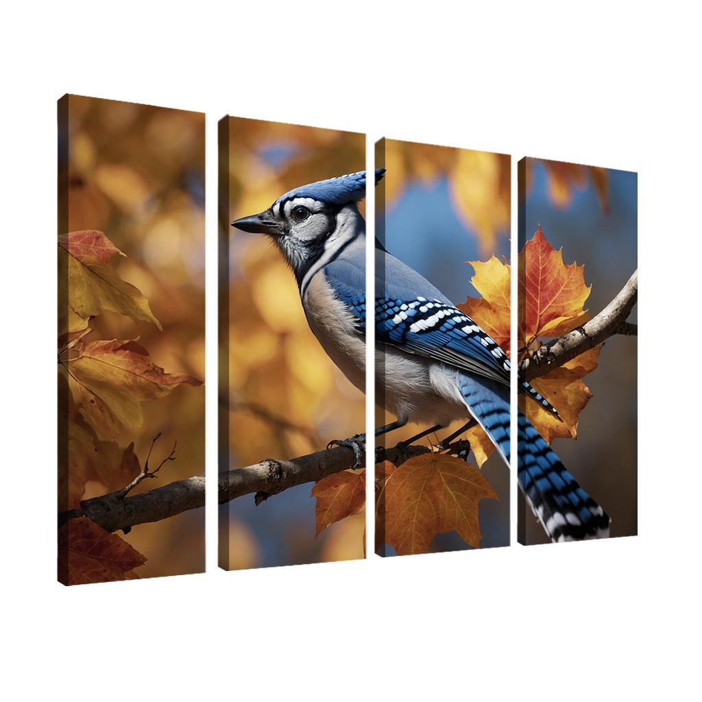 The Vibrant Blue Jay A Feathered Performer Framed Paintings