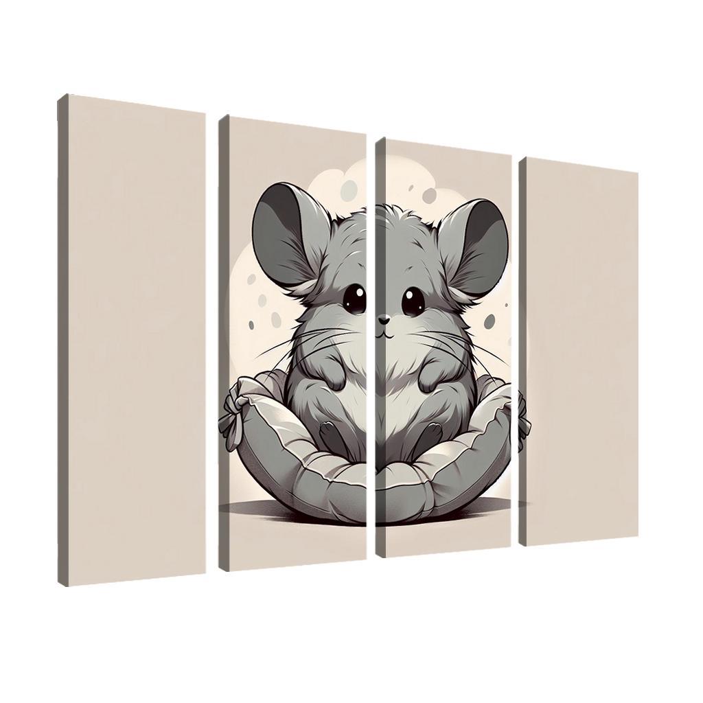 Cheerful Chinchilla - Cuddle Buddy Framed Paintings