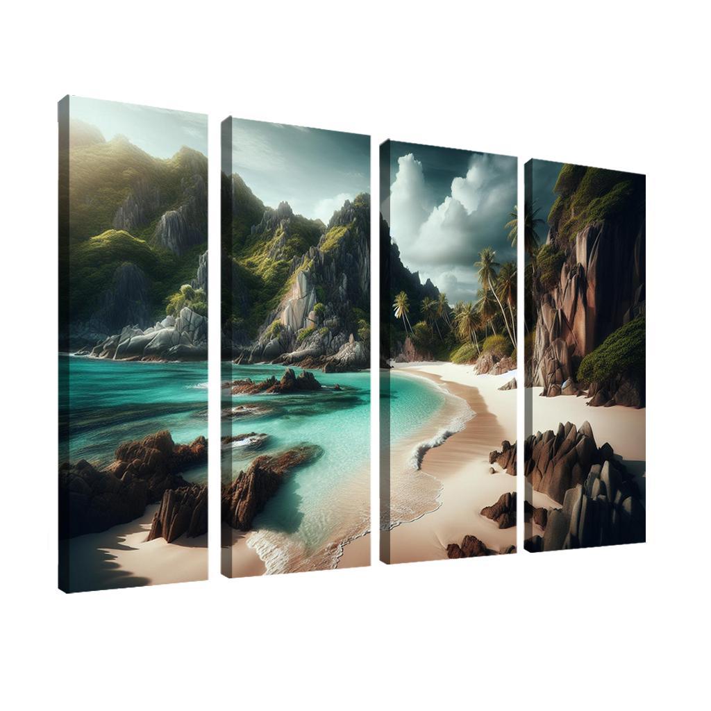 Hidden Oasis Tranquility Among The Rocks Abstract Paintings Frame