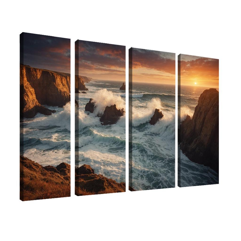 The Rugged Charm Of Craggy Coastlines Oil Paintings Frame
