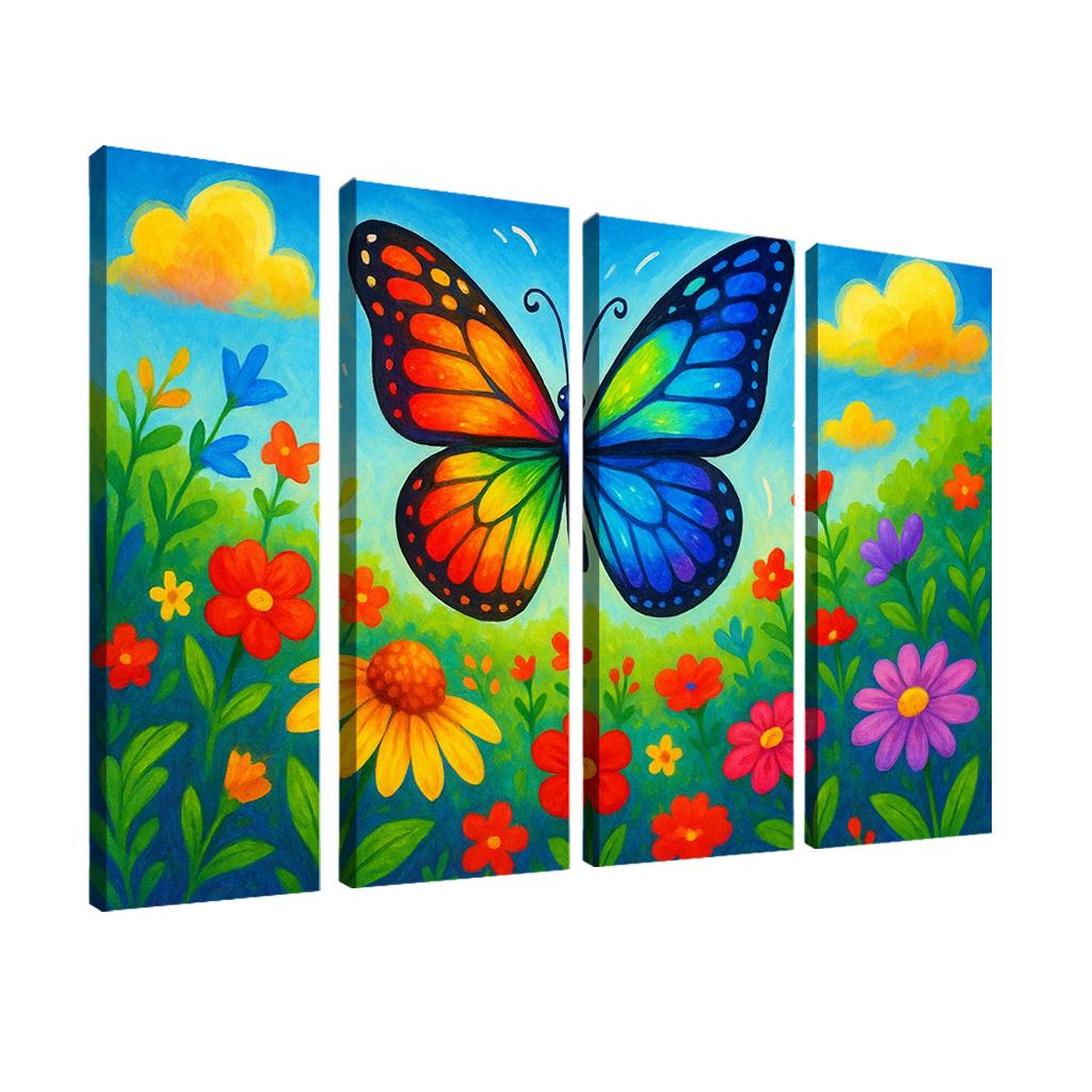 Radiant Rainbow Butterfly Quest Premium Artwork Frames