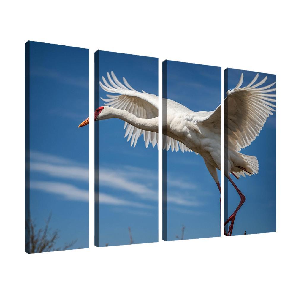 The Majestic Siberian Crane Harbingers Of Change Canvas Paintings Frame