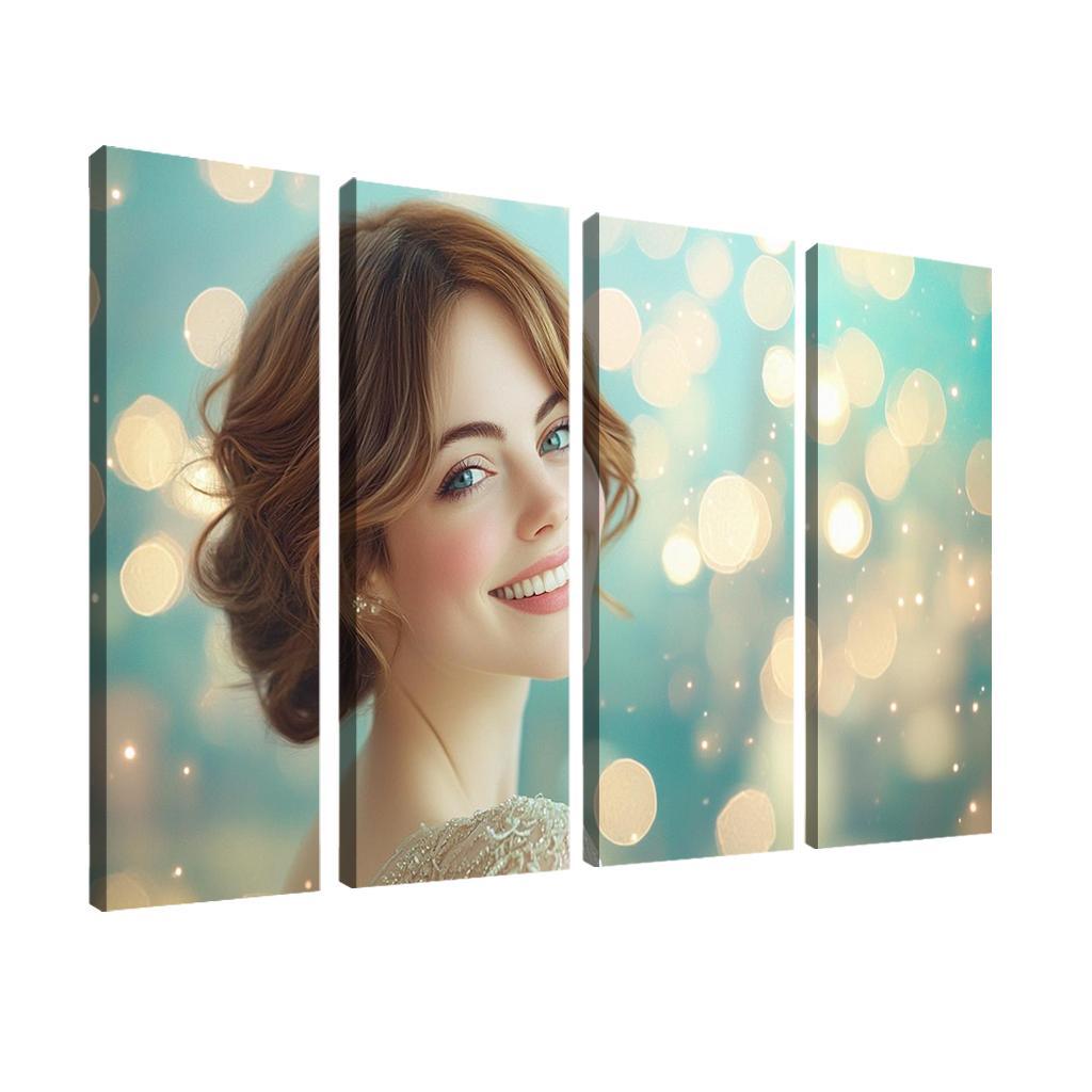 Emma Stone Shining Bright In The La La Land Of Dreams Framed Paintings