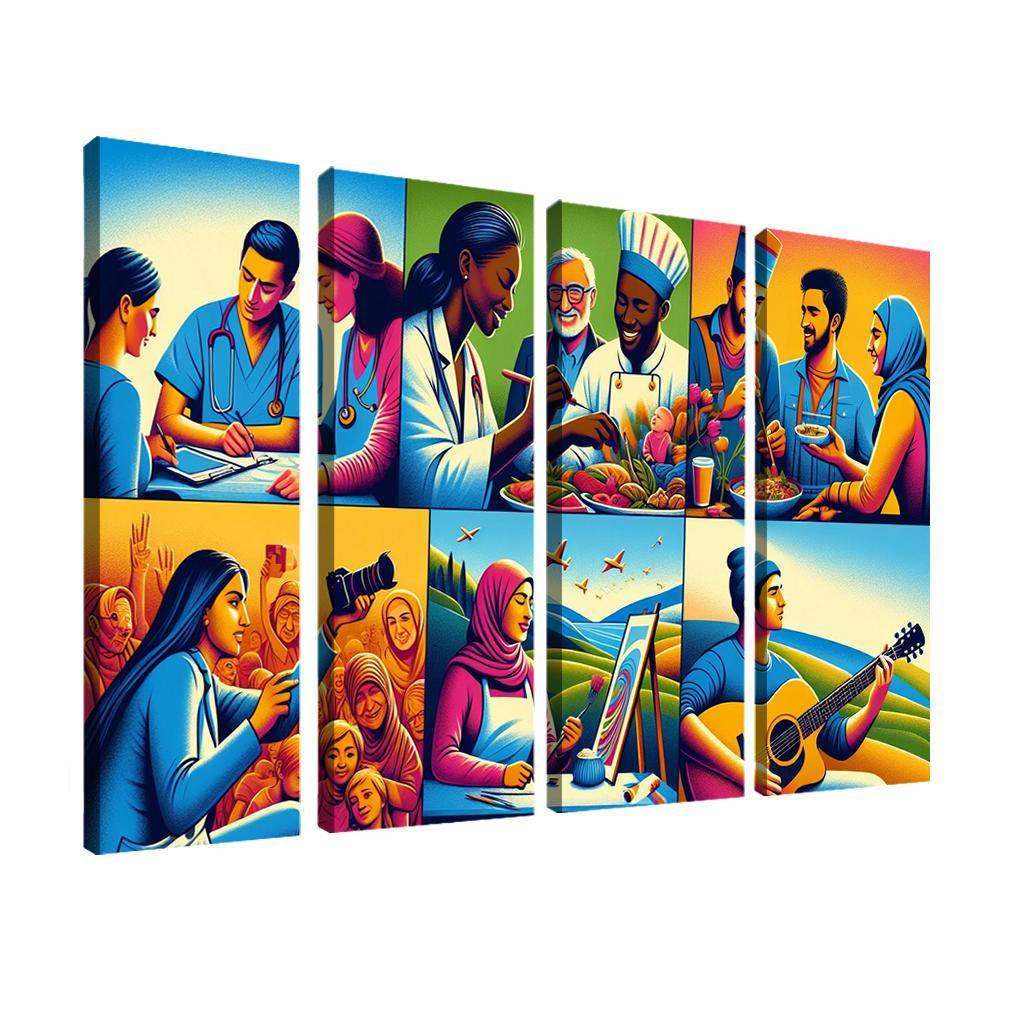 Voices Of Resilience Stories Of Refugee Empowerment Custom Paintings Frame