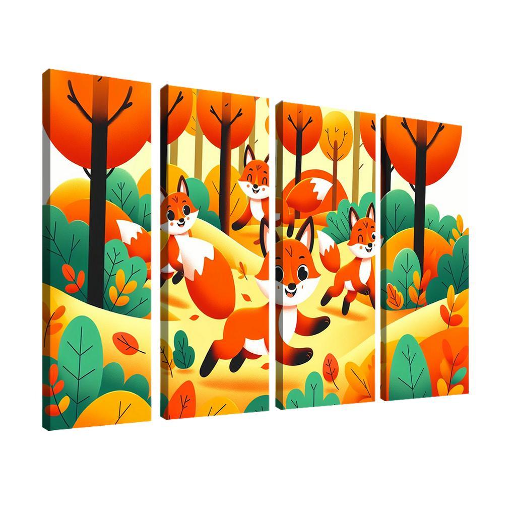Fantastic Foxes - Forest Friends Framed Paintings