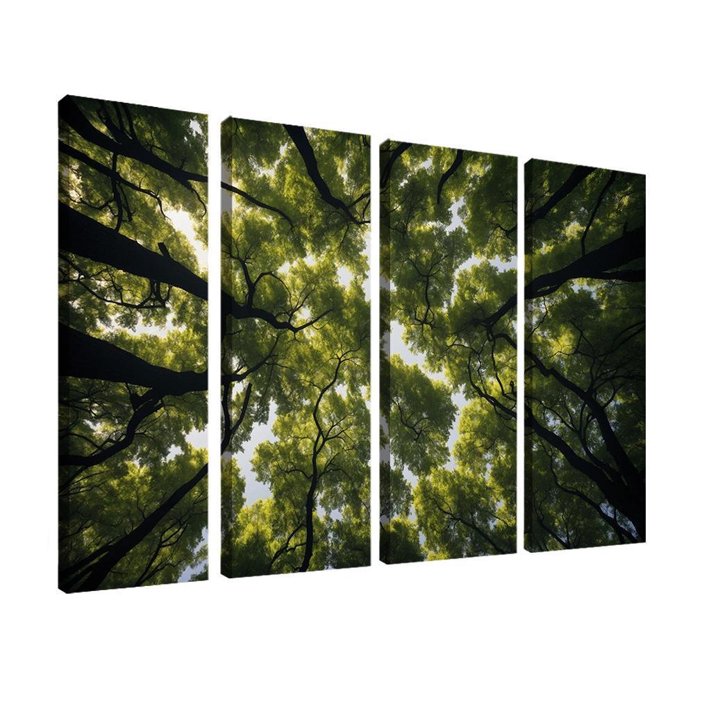 The Ethereal Splendor Of Treetop Canopies Oil Paintings Frame