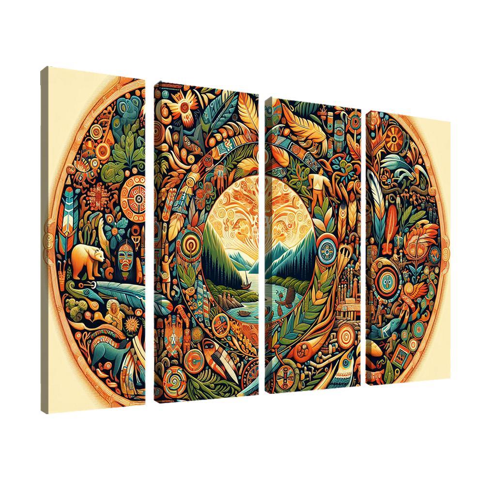 Cultural Tapestry Celebrating Indigenous Heritage Custom Paintings Frame