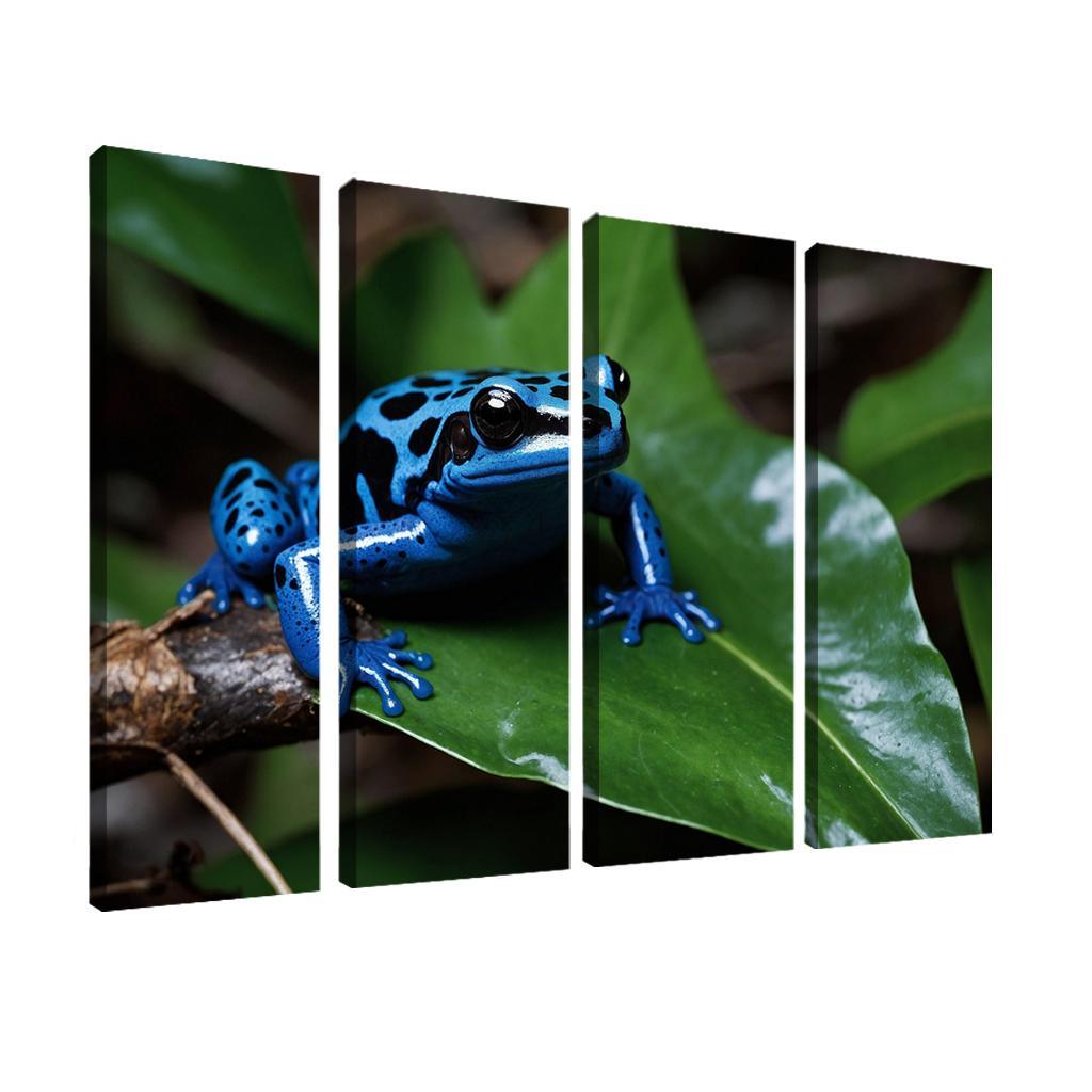 The Spectacular Blue Poison Dart Frog Jewel Of The Rainforest Modern Paintings Frame