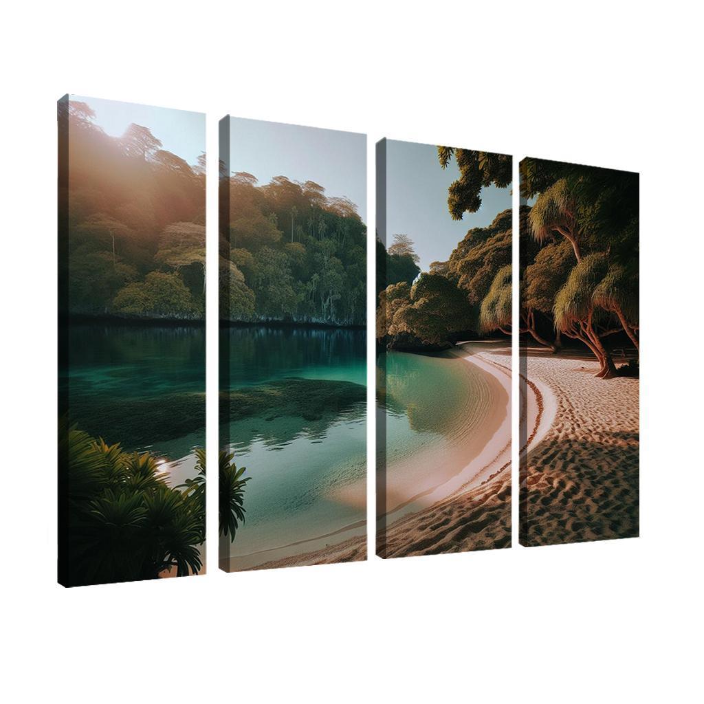 Lagoon Bliss Tranquil Waters For Reflection Abstract Paintings Frame