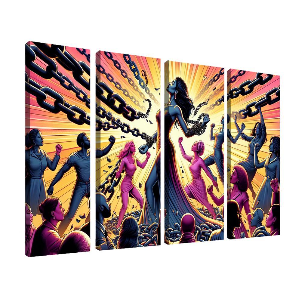 Gender Equality Breaking Barriers Custom Paintings Frame