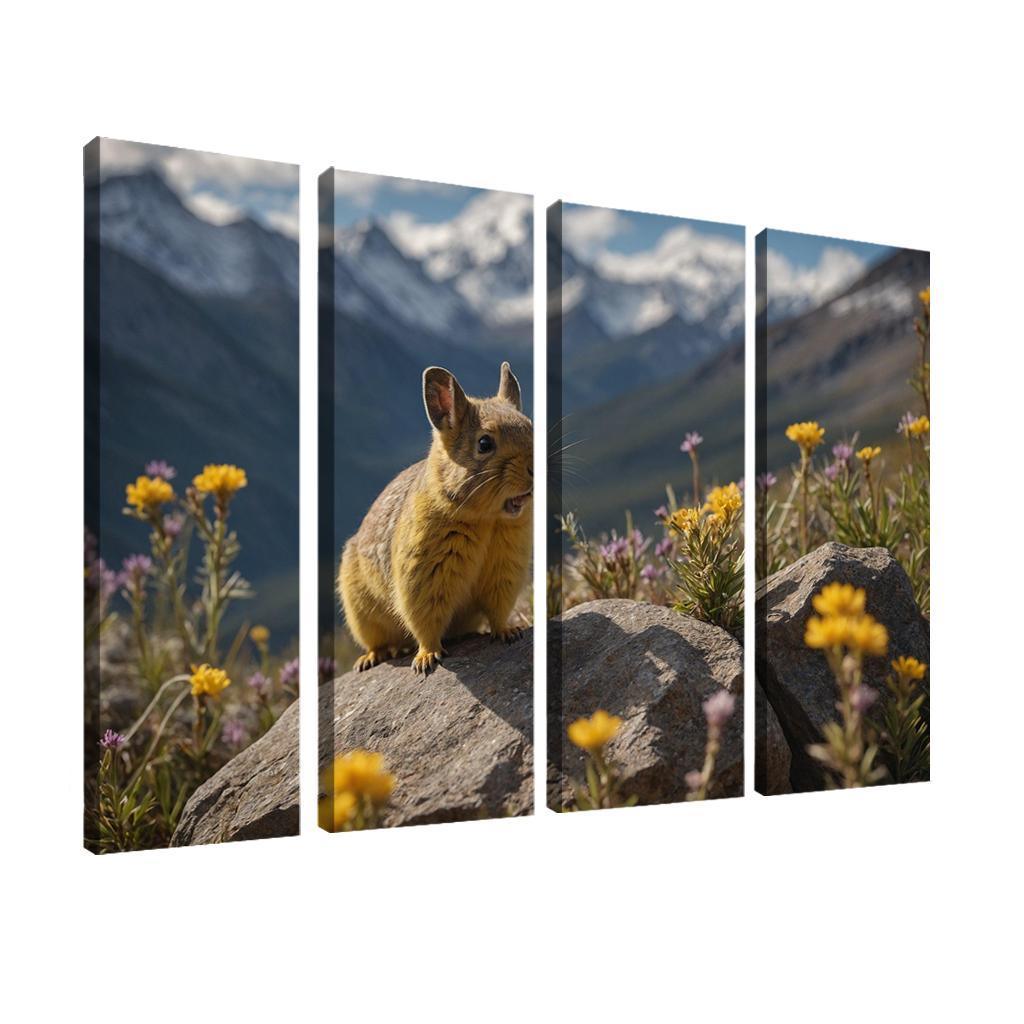 The Elusive Pika Mountain Sentinel Canvas Paintings Frame