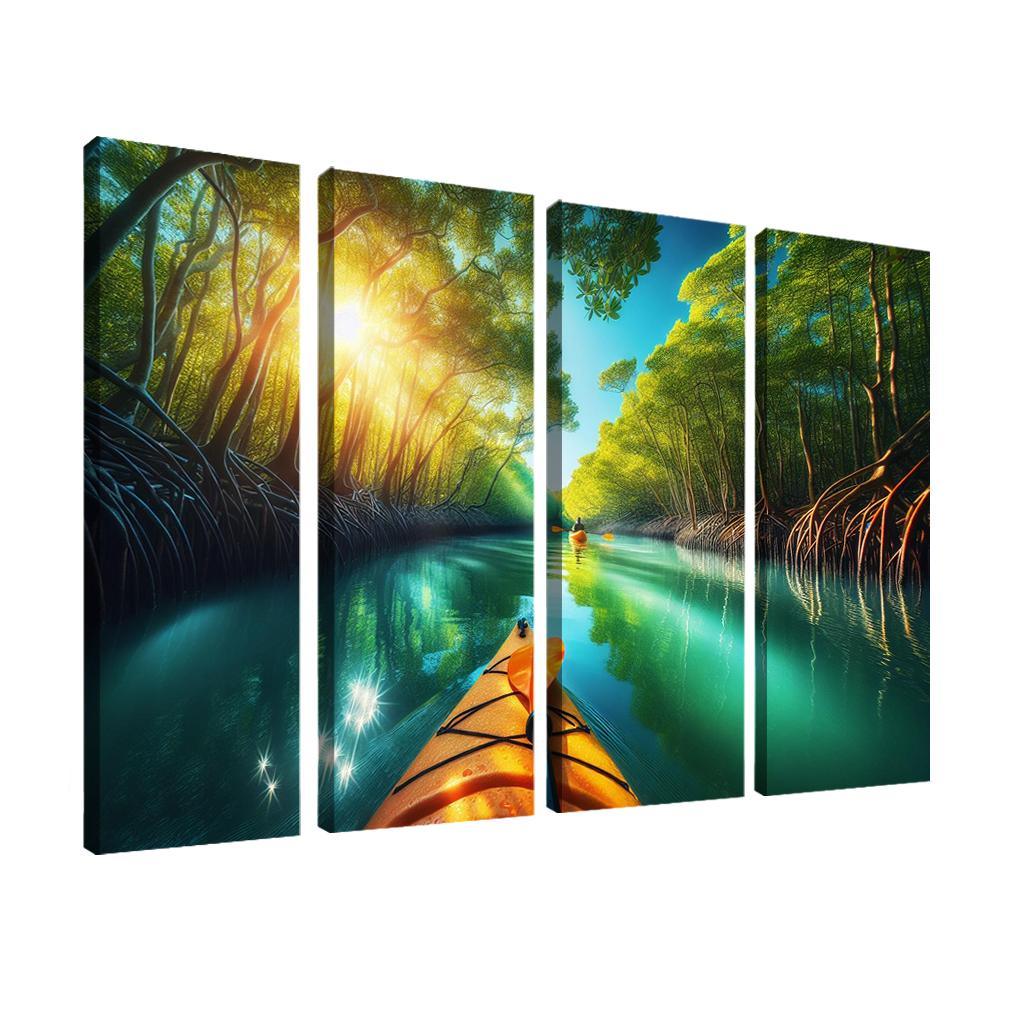 Winding Waters A Kayaker's Dream Custom Paintings Frame