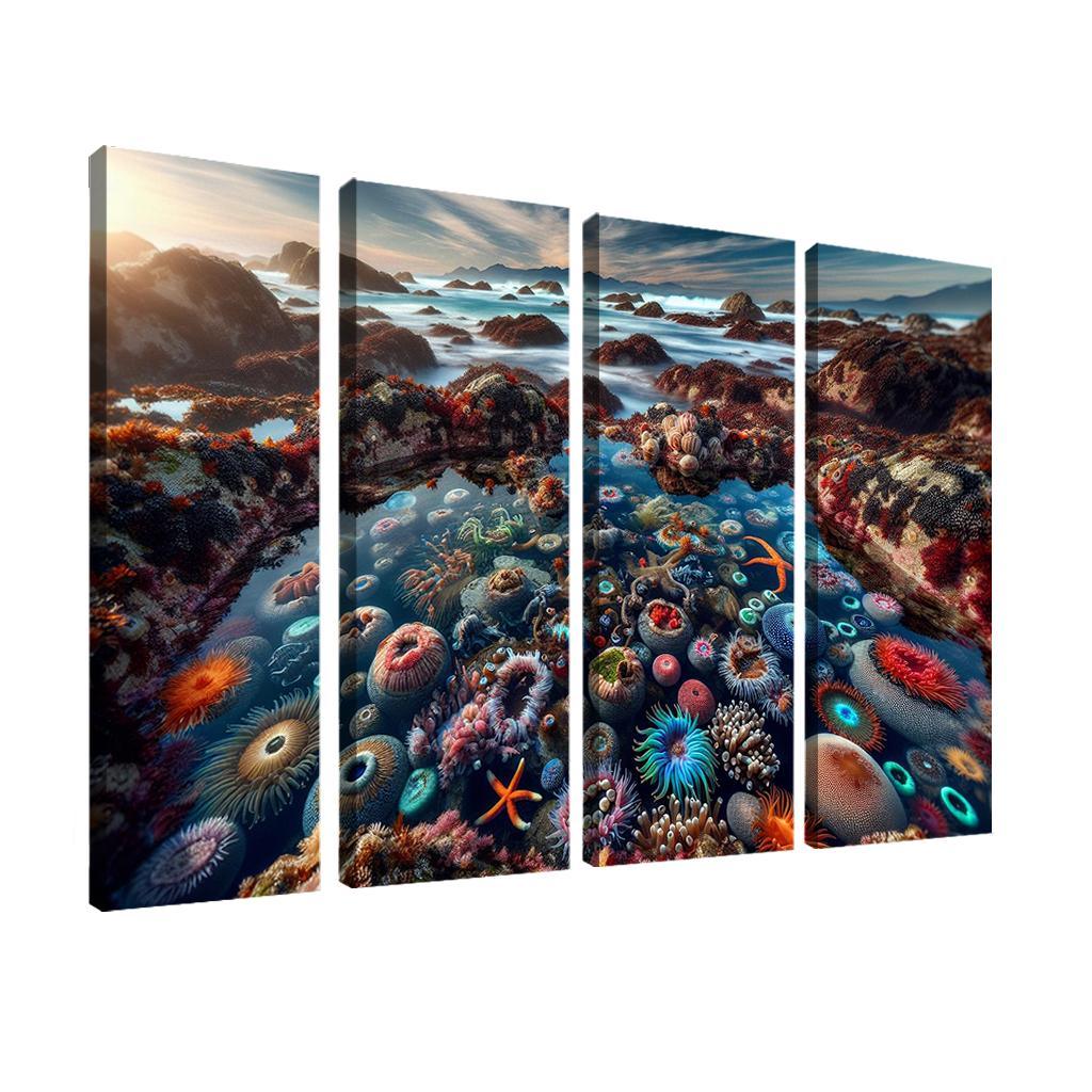 Tidal Pool Haven Nature's Aquatic Wonders Abstract Paintings Frame