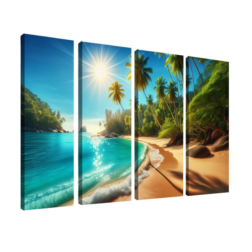 Secluded Oasis Beach Premium Artwork Frames