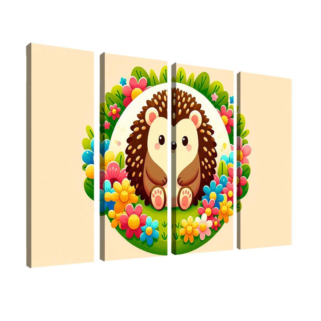 Happy Hedgehog - Cuddly Companion Framed Paintings