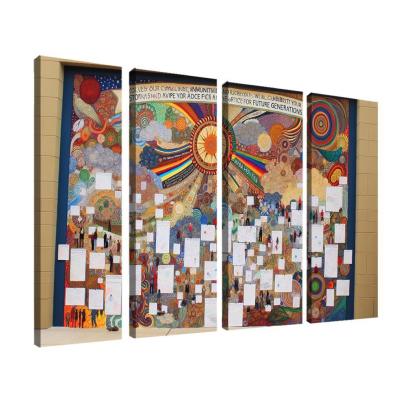 Intergenerational Wisdom Connecting the Young and the Old 4 Piece HD Modern Canvas Panels-Original Frame