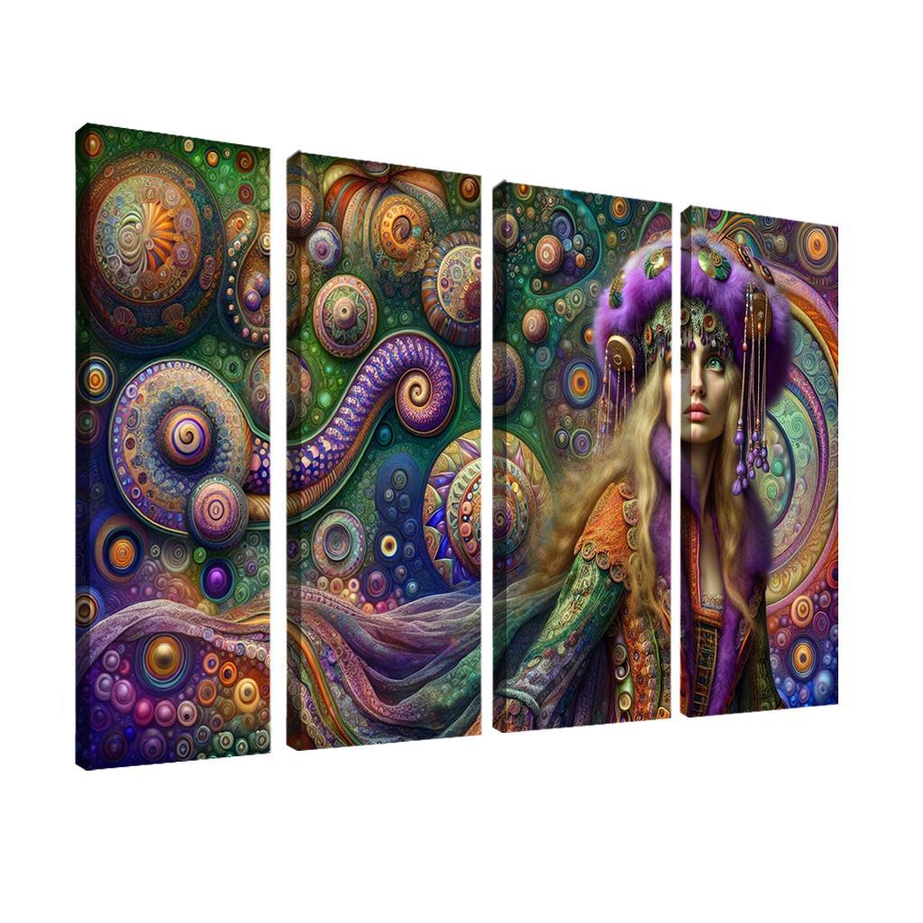 Bohemian Dreamscape 4 Piece HD Modern Canvas Panels-Original Frame