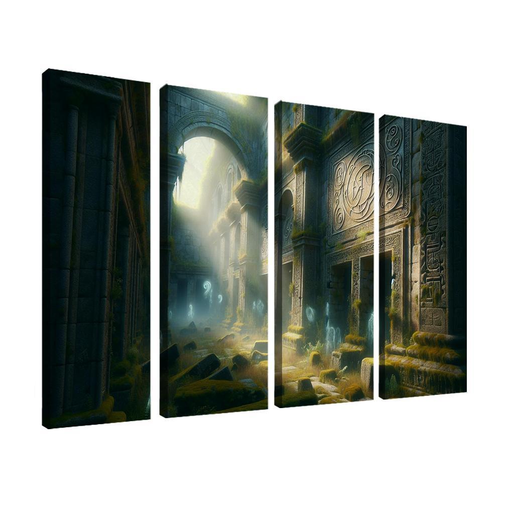 The Forgotten Realm 4 Piece HD Modern Canvas Panels-Original Frame