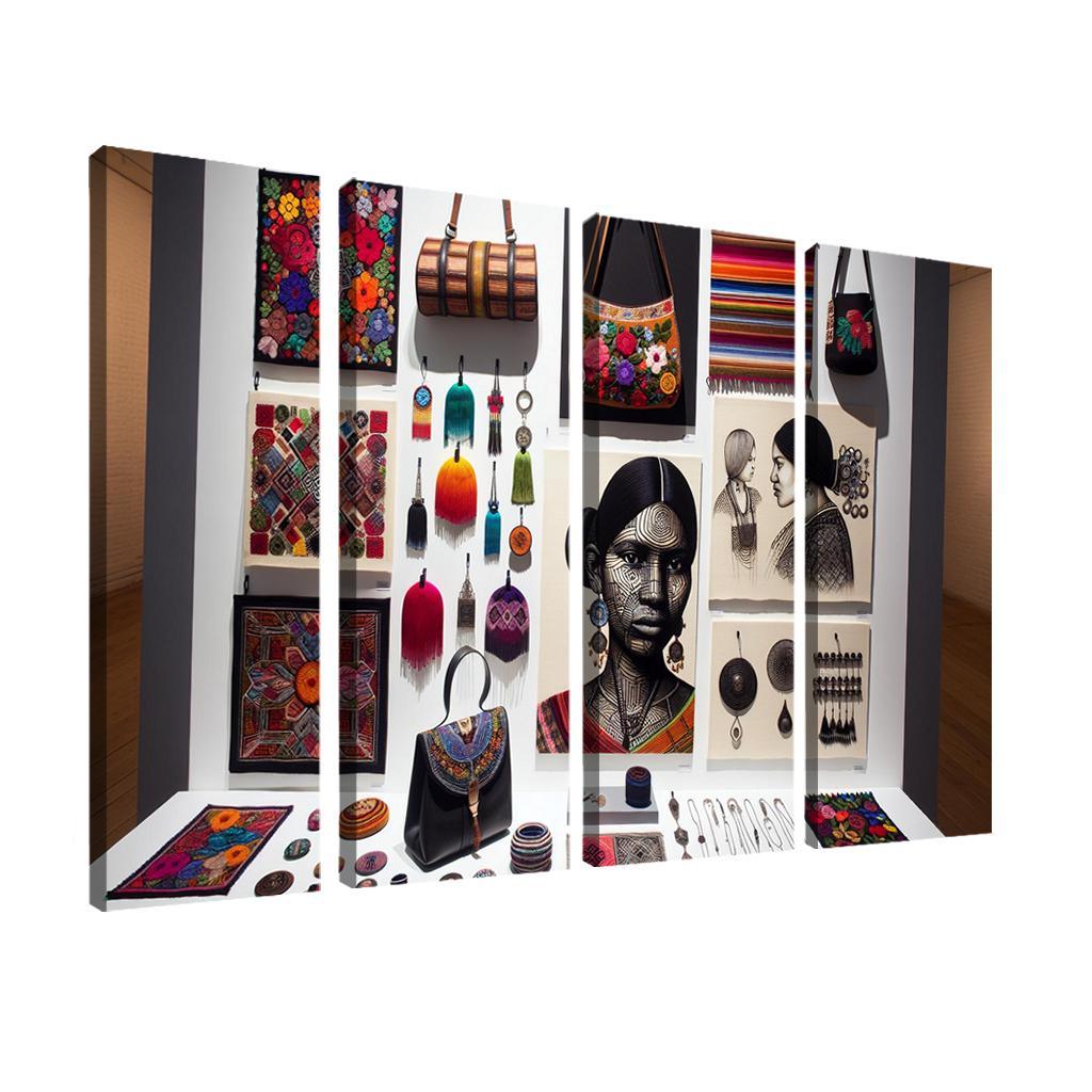 Artisan Craft Handmade Fashion and Accessories 4 Piece HD Modern Canvas Panels-Original Frame