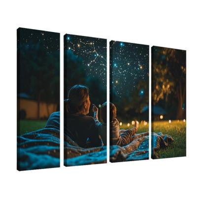 Starlit Moments A Mothers Nighttime Love Custom Paintings Frame