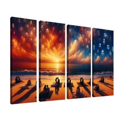 Sunset Oasis Romantic Getaway Art Trends